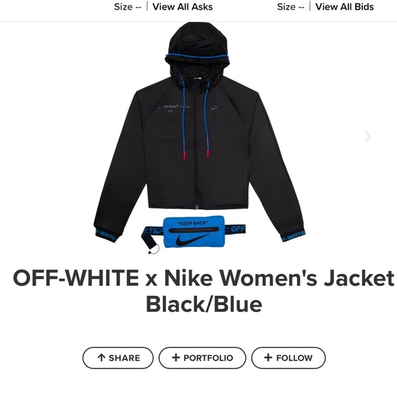 off white nike running jacket